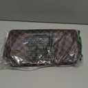 Leather Checkered Makeup Bag, 2 Pack Portable Cosmetic Bag, Large Capacity Waterproof Travel Toiletries Bag for Women, Christmas Gifts