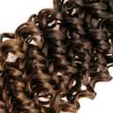 GoGo Curl Crochet hair 18inch Water Wave Crochet hair Ombre Synthetic Bohemian Crochet Braid Deep Wave Braiding hair Extensions (7Packs,1B/4/30)