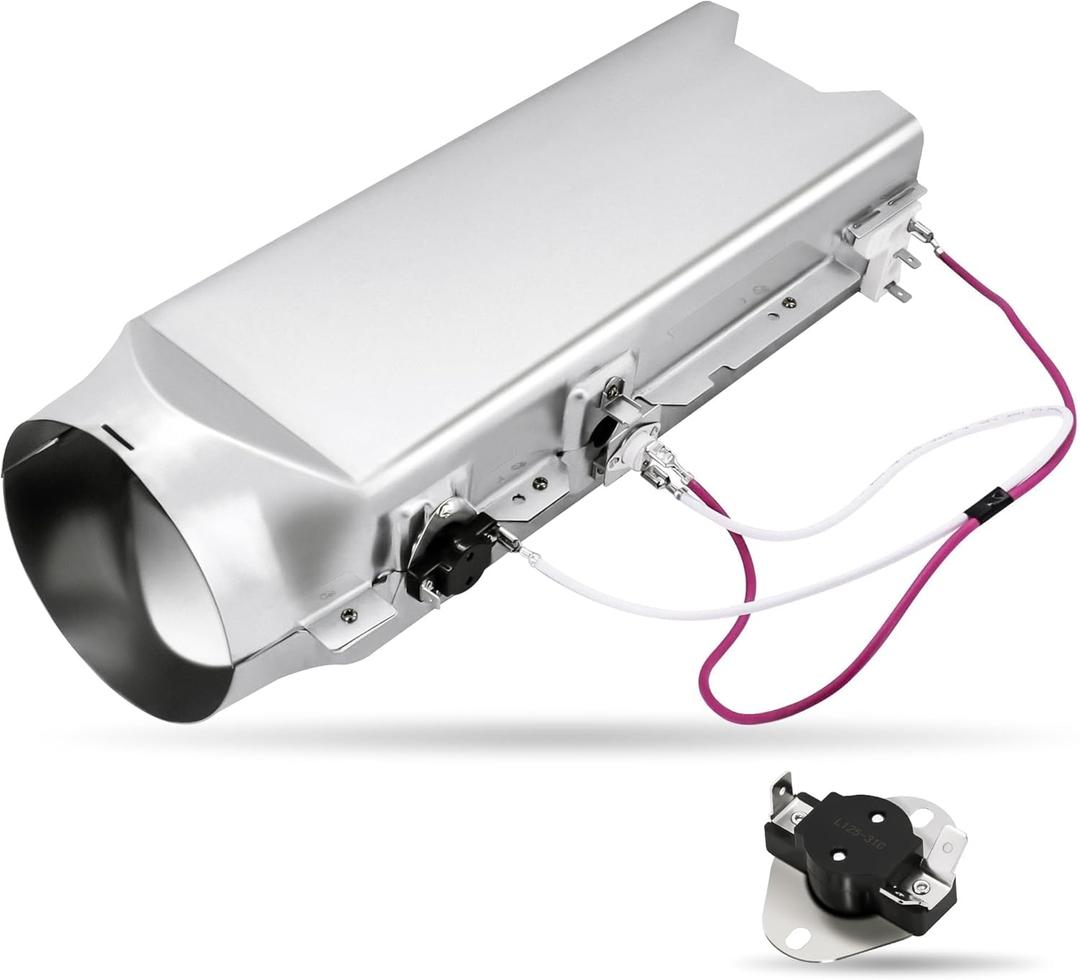 DLE1501W DLE1101W DLEX3360W Dryer Heating Element & Thermostat Fit for LG Models DLEX2550R DLE3733U DLE2240W DLE3733W DLE0442G DLEX3250V DLEX3360V DLE5977B DLE2050W DLE0442W DLE2140W DLE2101W DLE3777W