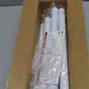 1.1 Inch Diameter Tension Closet Rods for Hanging Clothes 32-85 Inch, Adjustable Pole Closet to Hang Clothes, Heavy Duty Closet bar for Wardrobes with No Drilling Holder, White