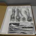49-Piece Hammered Silverware Set with Organizer, Food-Grade Stainless Steel Flatware for 8, Cutlery Utensil Sets with Steak Knives, Rust-proof, Mirror Polished, Dishwasher Safe, Round Hammered