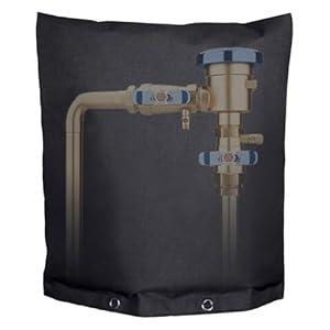 Backflow Preventer Cover Insulated Pouch, Pressure Vacuum Breaker Cover, Winter Water Well Pump＆Sprinkler Valve Insulation, Withstand Harsh Weather—Heavy Snow and Intense Sun (Black, 18" x 20")
