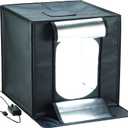 Smith-Victor 24-Inch Desktop LED Light Box Studio Tent with Turntable, 4 Backgrounds & Case