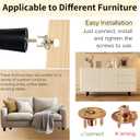 FabricJoy 24 Pack 8 Inch Plastic Furniture Legs Replacement Couch Legs Chair Feet Dresser Sofa Table Cabinet Bed Furniture Feet with M8 T-Nuts Screws Tapered for Home DIY Projects
