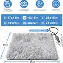 GOLOPET Cat Heating Pad 18x18 in with Smart Thermostat Switch and Power Line Protection Tube,Obtained MET and UL Dual Certification,Waterproof Pet Heating Pad for Cats, with Long Velvet Cloth Cover