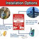 2 Pack Reserved Parking for Employees Only Sign, Violators Will Be Towed Away at Vehicle Owner's Expense, 10" x 14" Reflective Rust Free Aluminum, UV Protected, Durable Ink, Easy to Mount