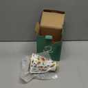 Bone China Coffee Mug Tall Coffee Cup - 17 oz Floral Tea Mug - Dishwasher and Microwave Safe Mug Floral Coffee Tea Cup Gifts for Women Mom Birthday Christmas (Red)