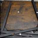 Homeiju Bar Stools, Counter Height Bar Stools Set of 2, 23.6 Inch Saddle Stools with Footrests, Industrial Kitchen Counter Seat for Dining Room, Kitchen, Counter, Rustic Brown