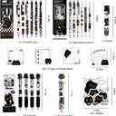 Black Cute Cat Stationery Set Cat School Supplies Including Sticky Notes,Mechanical Pencils,Eraser,Notebook,Stickers, Ruler etc Kawaii Birthday Gifts Classroom Rewards