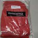 Vivicastle Women's USA Off Shoulder Ruffle Bodycon Fitted Midi Dress (Red, M)