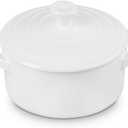 Le Creuset Stoneware Mini Round Cocotte, 14 oz., White