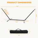 NEWBULIG Hammock Stand Only, Heavy Duty Hammock Stands for Double 2 Person, for Outside for Garden Backyard Patio Pool Beach with Carrying Case, Easy Assembly