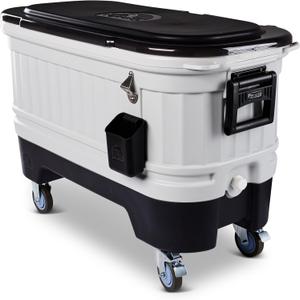 Igloo Party Bar 125 Qt Rolling Cooler, Light Gray