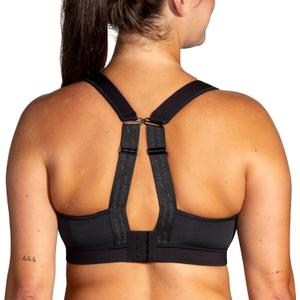 Brooks Women's Convertible 2.0 Sports Bra for High Impact Running, Workouts and Sports with Maximum Support (36DD, Black)