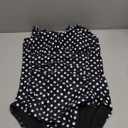 Aqua Eve One Piece Bathing Suit for Women Tummy Control Swimsuit Slimming Vintage Swimwear, L