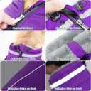 Fragralley Dog Coat with Harness Built in, Waterproof Windproof Reflective Warm Puffer Jacket, Fleece Lined Vest Winter Parka for Dogs​ L