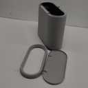 Sooyee 10 Liter Rectangular Plastic Trash Can Wastebasket with Press Type Lid, 2.4 Gallon Garbage Container Bin for Bathroom, Powder Room, Bedroom, Kitchen, Craft Room, Office, (Gray)