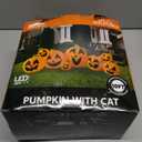 Joiedomi 10 FT Long Halloween Inflatables Outdoor Decorations, Blow Ups Inflatable Pumpkin for Yard with Witch's Cat, 8 Pcs Blow Up Pumpkin Decor for Halloween Decorations Outside