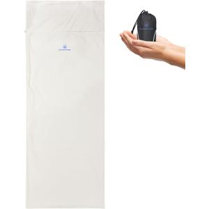 Mountainlodge Sleeping Bag Liner for Warm Weather Seasons with Carry Bag - Protable,Lightweight and Skin-Friendly Sleeping Bag for Camping,Hiking and Backpacking