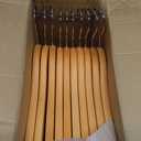 ZOBER High-Grade Wooden Hangers - Heavy Duty, Non Slip Wood Hangers for Coats, Jackets, Suits, & Pants - Clothes Hangers for Closet W/Bar and Notches 20 Pack (Natural)
