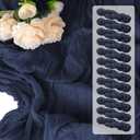 8 Pack Navy Blue Spring Easter Table Runner 10FT Navy Blue Cheesecloth Table Boho Gauze Cheese Cloth Table Runner Rustic Sheer Table Runner for Wedding Bridal Baby Shower Decor