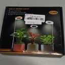 Kullsinss Grow Lights for Indoor Plants, Full Spectrum Halo Growing lamp with Detachable Base, Height Adjustable, 3 Colors, 10 Dimming, Automatic Timer, Plant Light for Succulents Small Plants