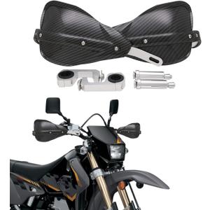 AnXin Dirt Bike Handguards Hand Guards Fit 7/8" 22mm & 1 1/8" 28mm Handlebar Universal forKLR650 DR650 DRZ400SM TW200 XR650L XT250 KLX300 TRX 400EX YFZ450 ATV Motocross Enduro Imitation Carbon Fiber