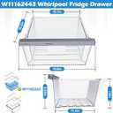 UPGRADED W11162443 Refrigerator Crisper Drawer For Whirlpool Crisper Drawer