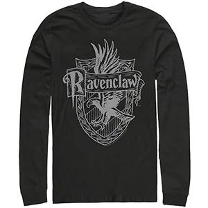 Harry Potter Warner Brothers Sorcerer's Stone Ravenclaw Crest Men's Tops Long Sleeve Tee Shirt, 5X-Large
