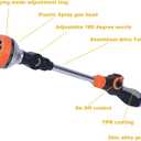 Watering Wand for Garden Hose (18.5") - Heavy Duty Stainless Steel Sprayer Nozzle Wand with 8 Patterns Water Flow, Adjustable 180 Rotating Head for Plant Care | Sprinkler Wand with Thumb Flow Control