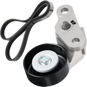 90K-38159 A/C Serpentine Drive Belt Tensioner Kit Fit for Chevy Silverado Avalanche Express Suburban Tahoe GMC Savana Sierra Yukon 1999-2008,Hummer H2 2003-2008 Replaces# 38159 19311139 ACK040378HD