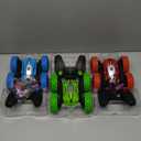 Lumiparty 3 Pack Remote Control Car RC Stunt Car for Kids,2.4Ghz High Speed Rock Crawler Vehicle,360 Rotating 4WD Off Road Double Sided Rotating Tumbling Rc Car with 6 Rechargeable Battery.