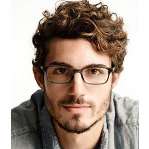 Swiking Men Dark Brown Curly Wigs for Male Guy Short Layered Wavy Synthetic Cosplay Halloween Costume Hair Full Wigs