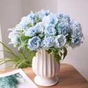 ASTRYAS Artificial Flowers, 4Pcs Blue Artificial Peonies Fake Peony Silk Hydrangeas for Decoration Faux Flower Arrangements for Home Decor Wedding Party (Light Blue)