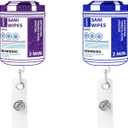 2 Pcs Nurse Badge Reel - Retractable ID Holder with Alligator Clip& Nylon Cord | AcrylicClip for Nurse Nurses Office Worker Teacher Student