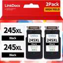 LinkDocs 245XL Ink Cartridge Replacement for Canon 245 XL PG-243 PG-245 XL Black Work for PIXMA TR4520 MX492 TS3122 MX490 MG3022 MG2522 MG2920 MG2420 MG2520 MG2922 MG2924 MG3029 Printer (2 Black)