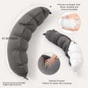 Peallow(Pat. Pend) Long Round Body Pillow for Adults, Bolster Pillow for Sleeping, Soft and Supportive Pillow for Sleeping & Lumbar Support (Urban Grey, 29.5")