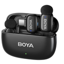 BOYA mini 2 Wireless Lavalier Microphones for iPhone 15/16/17 & Android, AI Noise Cancellation, App Control, 30H Battery Life with Charging Case, Lapel Microphone Wireless for Video Recording Vlogging