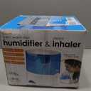 Crane Steam Inhaler & Warm Mist Humidifier, 0.5 Gallon, Humidifier FSA Eligible, Blue & White, Ideal Humidifiers for Bedroom, Sinus Inhaler, Vaporizer HSA, Vaporizer For Congestion
