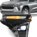 Huray Left Headlight for Chevy Trax LS/1RS 2024 2025 w/o LED DRL LH | Projector Headlamp Assembly OE Factory Head Light Replacement for GM2502552 42907053 Driver Side