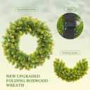 Wreath for Front Door 20 Inch Artificial Summer Wreath Year-Round Indoor/Outdoor Green Decor for Home, to Your Front Door, Wall, or Farmhouse - Spring, Summer, Fall, All Seasons
