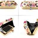 Women Clutches Flower Evening Handbag Chain Strap Shoulder Bag