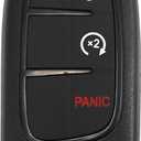 X AUTOHAUX 433MHz GQ4-54T Replacement Keyless Entry Remote Car Key Fob for Jeep Cherokee 2014-2022 4 Buttons W/Door Key 4A Chip GQ454T