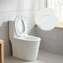 Heavy Duty Commercial Open Front Toilet Seat, Elongated 18.5-Inch, 3PACK