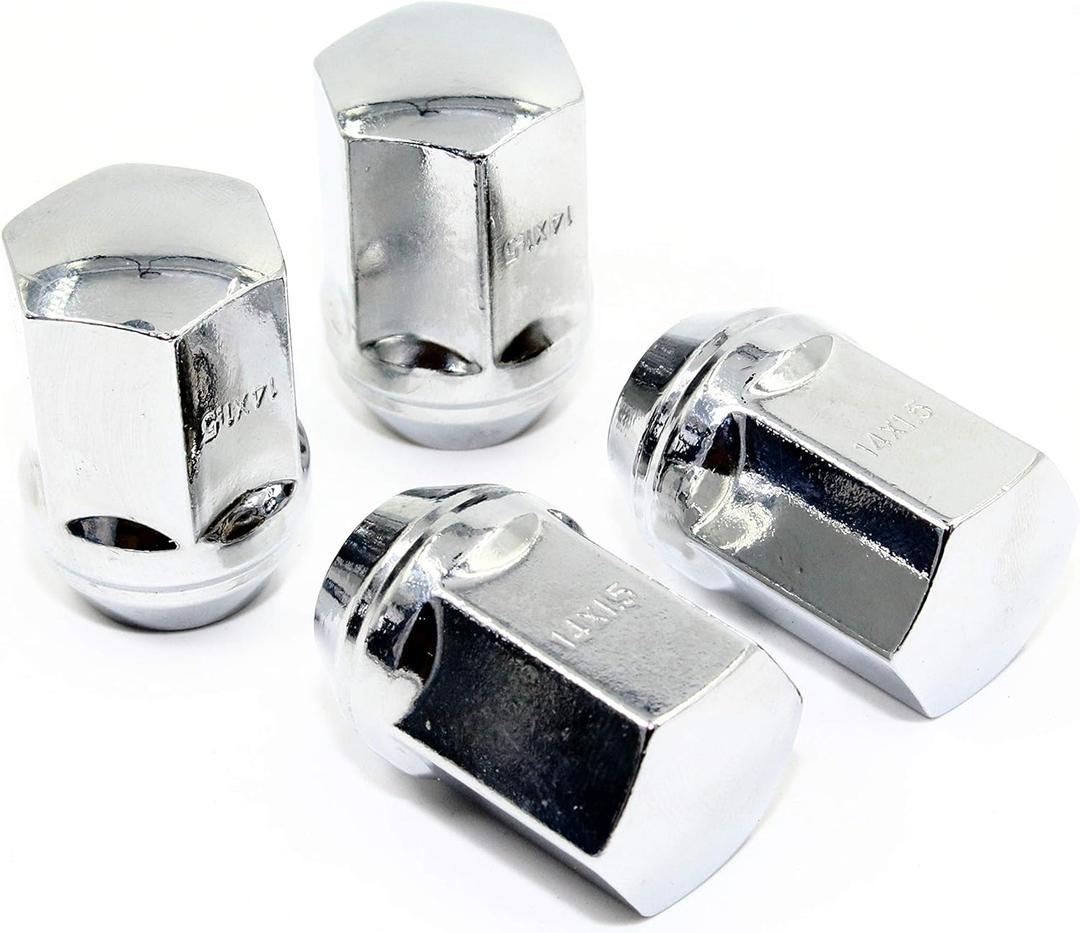 Set of 20 Veritek 14x1.5mm Chrome 7/8 22mm Hex Duplex Acorn OEM Style 1.5 Inch 38.5mm Lug Nuts for Factory Wheels