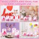 WZSTNBLA 24Pcs Valentines Gifts Bags Baby Shower Gifts Bags with Ribbons PVC Goodies Treat Tote for Birthday A Little Sweetheart is On The Way Party Supply Baby Shower Gender Reveal