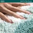 Microfiber Bathroom Rugs, Absorbent Soft Shaggy Carpet Floor Mats for Shower Tub Sink Toilet, Non-Slip Plush Carpet Floor Mats for Living Room Bedroom Kitchen Green24 X 16 Inches