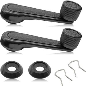 2-Pack Manual Window Crank Regulator Handles Compatible with 1992-1998 Geo Chevy Tracker Suzuki Driver & Passenger Side Replacement Handles