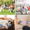 Dog Squeaky Toys, Sheep Crinkle Plush Stuffing Dog Toys for Puppy TeethingTug of War Dogs Toy to Keep Them Busy for Small, Medium and Large Dogs (Blue)