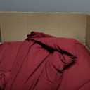 CozyLux Queen Comforter Set Burgundy - Bed in a Bag Queen Size 7 Pieces, Luxury Soft Bed Set for All Seasons, Bedding Set with Down Alternative Comforter, Sheets, Pillowcases & Shams, Red